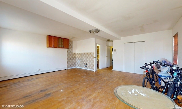 interior space featuring light wood-type flooring