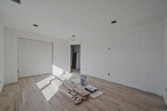 interior space featuring light wood-style floors