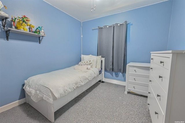 bedroom with carpet floors