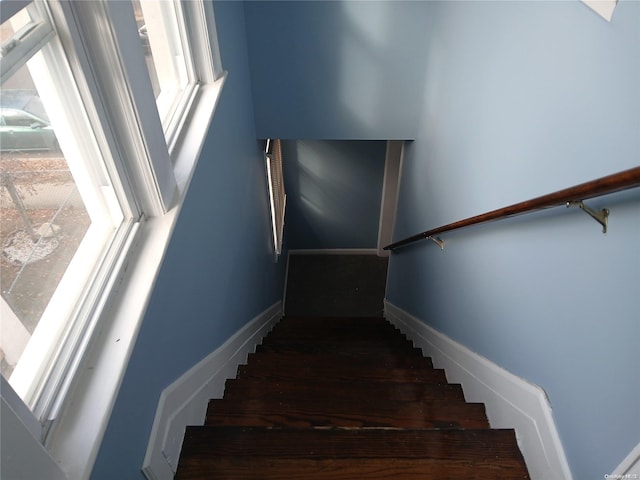 view of stairway