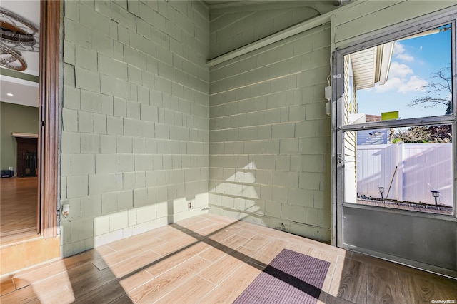 bathroom featuring hardwood / wood-style floors