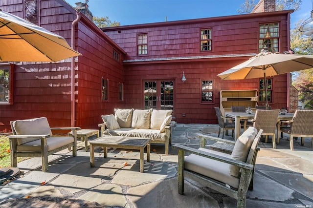 view of patio featuring an outdoor living space