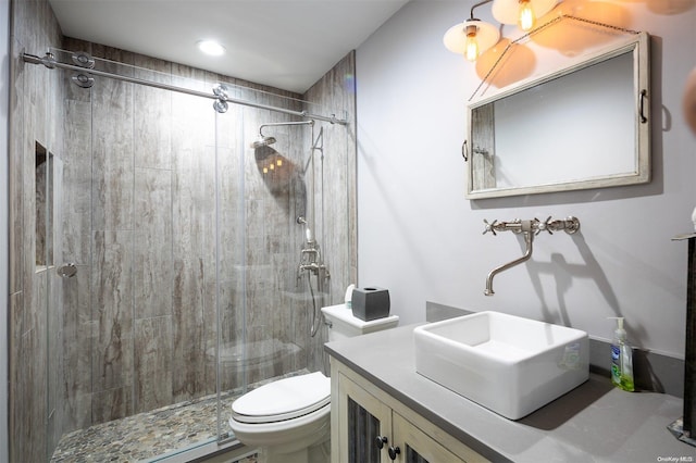 304 S Dunton Ave, East Patchogue, NY 11772 - bathroom featuring a shower stall and vanity
