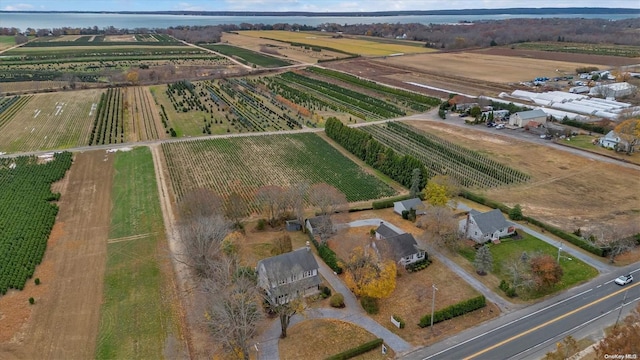 bird's eye view with a rural view