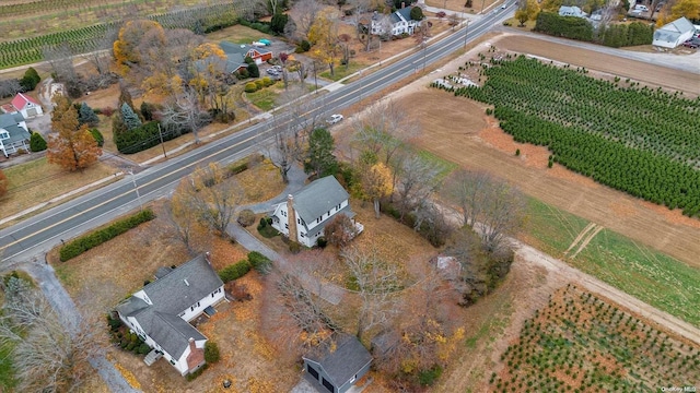 drone / aerial view with a rural view