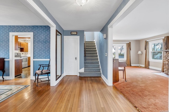 interior space featuring wood-type flooring