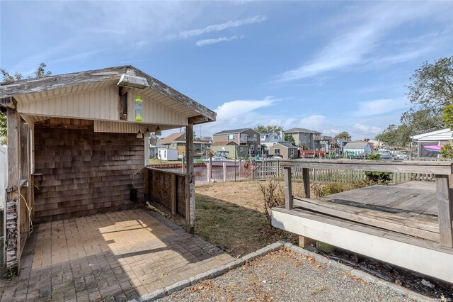 exterior space featuring a deck