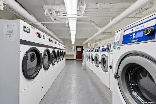 laundry area featuring washing machine and dryer