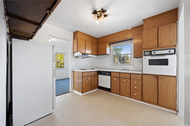 kitchen featuring white appliances