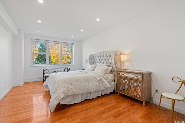 bedroom featuring light hardwood / wood-style flooring