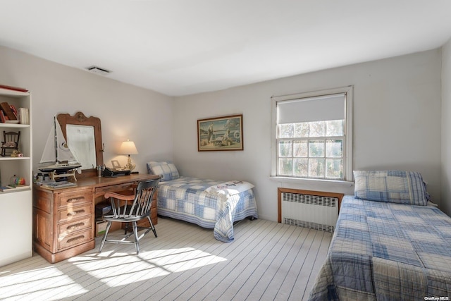 bedroom with radiator