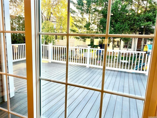 entryway featuring hardwood / wood-style flooring