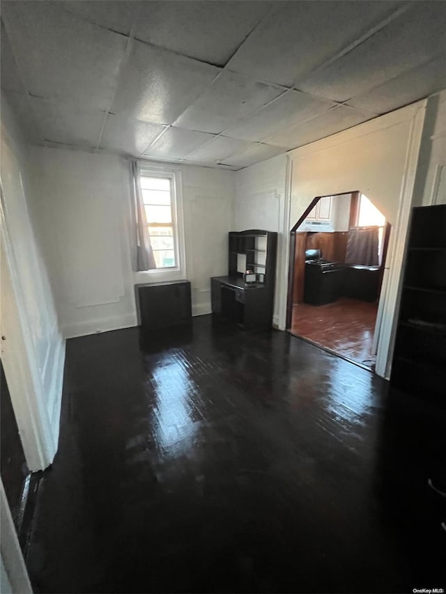 interior space featuring dark hardwood / wood-style floors