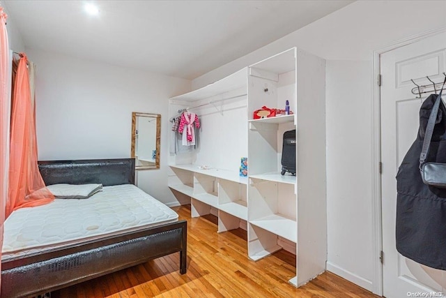 bedroom featuring light hardwood / wood-style floors