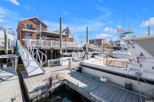 view of dock area