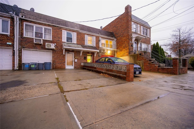 view of front facade with a garage