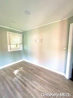 empty room with hardwood / wood-style flooring