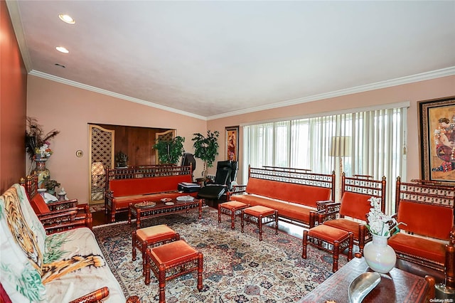 20 Rolling Hill Rd, Old Westbury, NY 11568 - living room with crown molding, wood finished floors, and recessed lighting