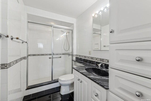 166-25 Powells Cove Blvd Unit 8D, Beechhurst, NY 11357 - bathroom featuring a shower stall, vanity, and toilet