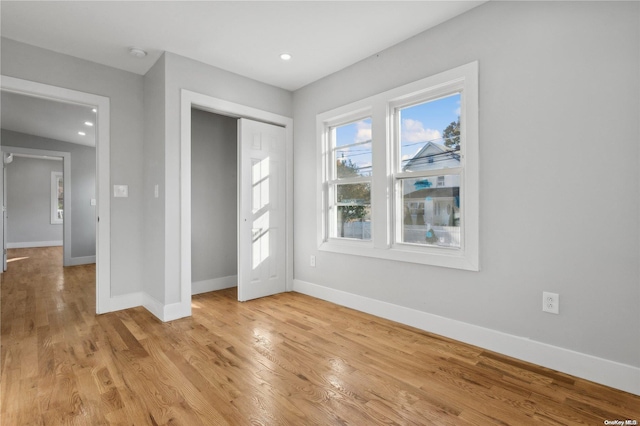 entrance foyer featuring light wood-type flooring