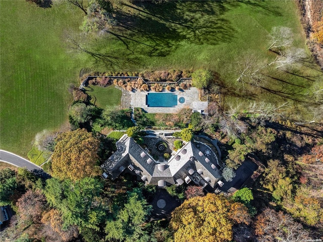 bird's eye view featuring a rural view