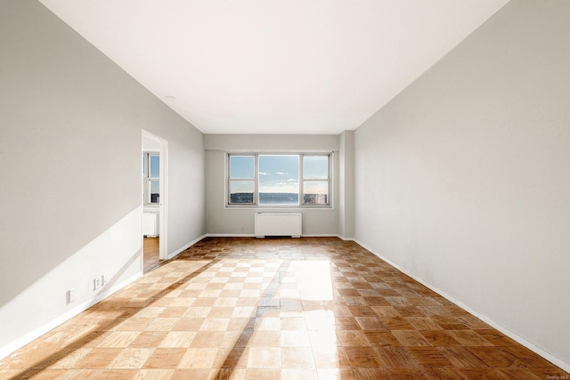 empty room with radiator heating unit