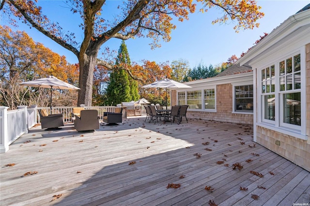 view of wooden deck