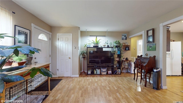 interior space with light wood-type flooring