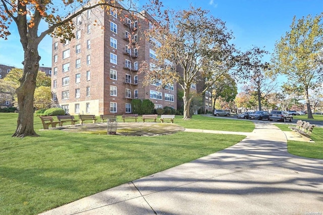 view of community with a yard