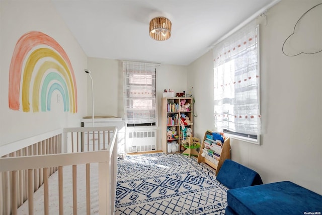 bedroom with radiator