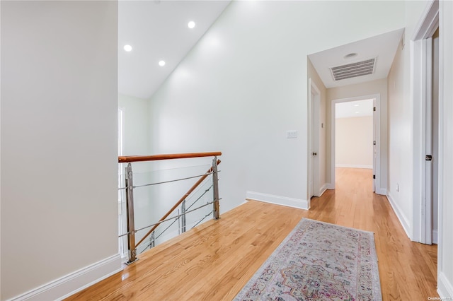 hall featuring light hardwood / wood-style floors