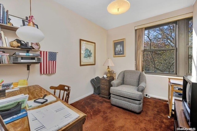18-75 Corporal Kennedy St Unit 2F, Bayside, NY 11360 - home office with baseboards and carpet flooring