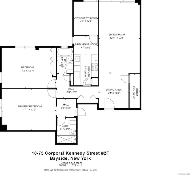 18-75 Corporal Kennedy St Unit 2F, Bayside, NY 11360 - property floor plan