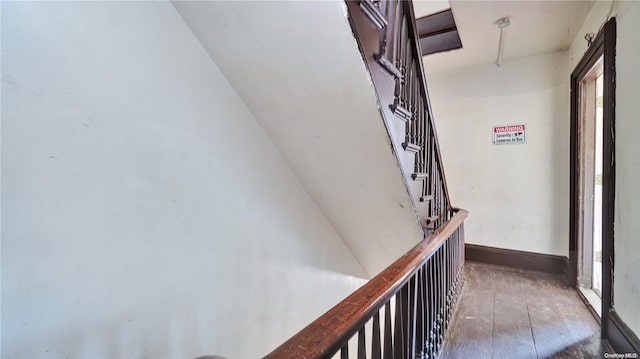 hall featuring wood-type flooring