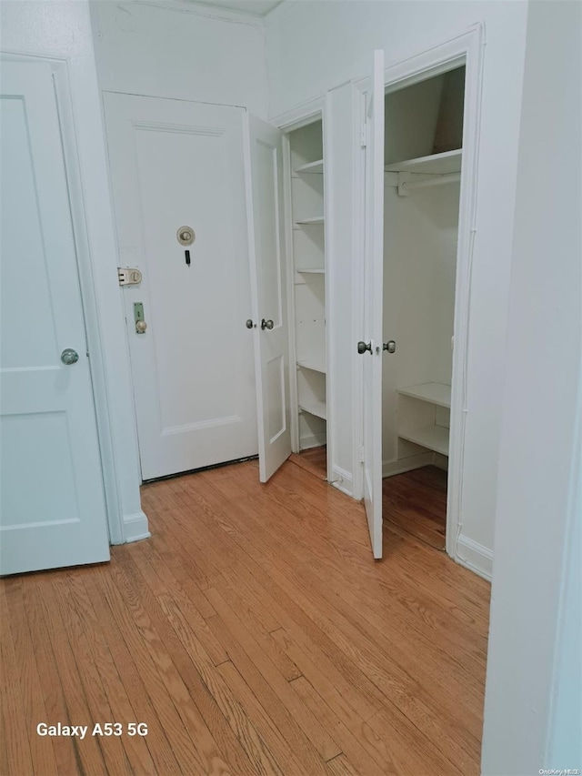 unfurnished bedroom featuring light hardwood / wood-style floors