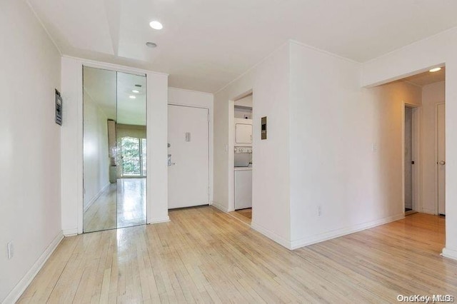 empty room featuring light hardwood / wood-style floors