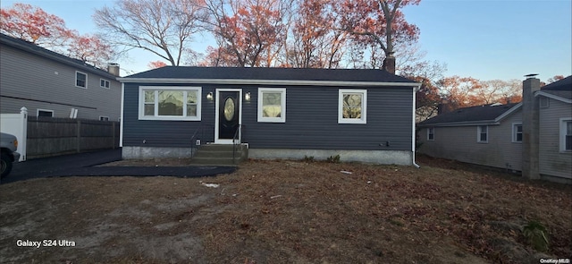 view of bungalow-style house