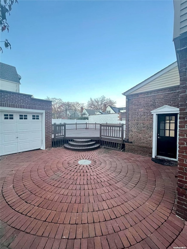 view of patio with a deck