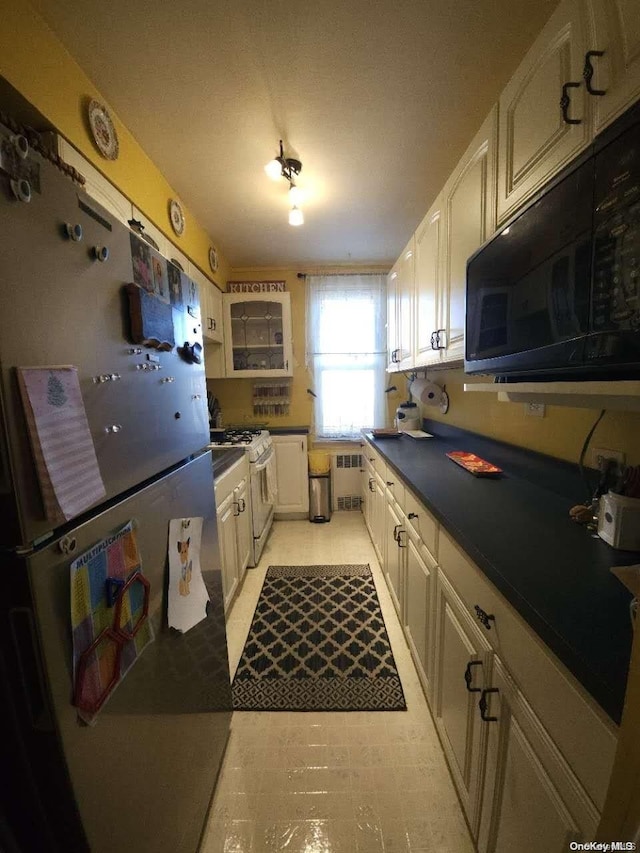 kitchen with radiator and stainless steel appliances