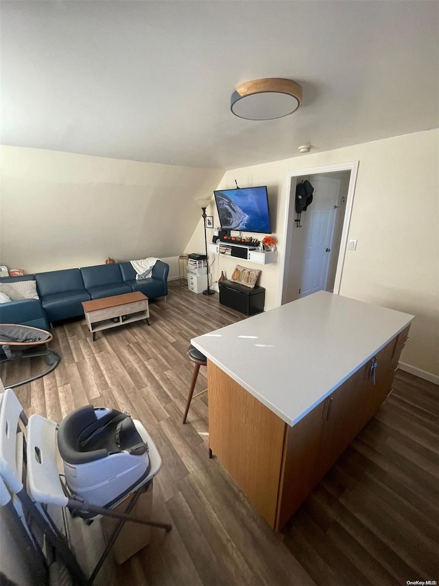 interior space featuring dark hardwood / wood-style floors