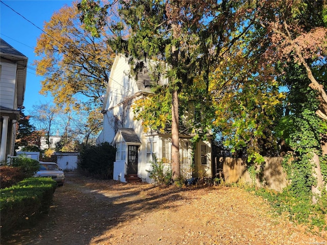 view of home's exterior