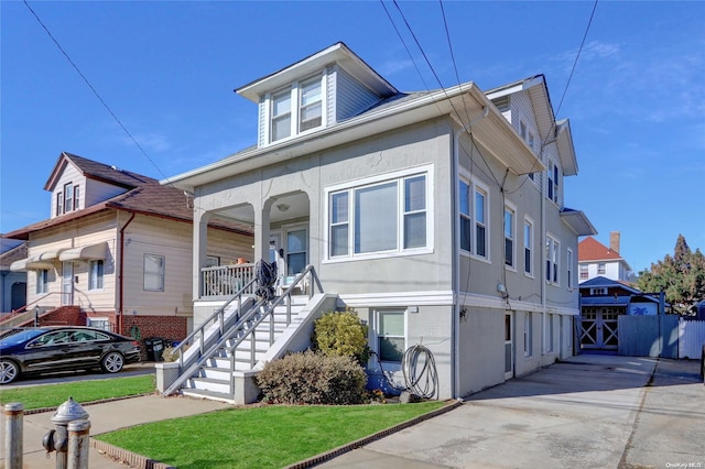 view of front of home with a porch