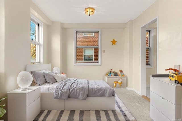 view of carpeted bedroom