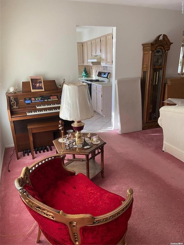 view of carpeted living room