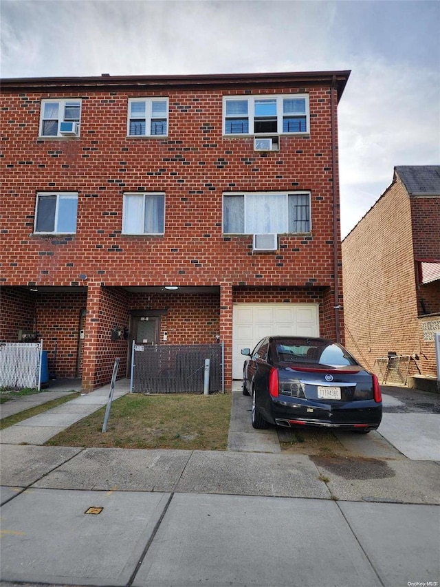 view of property featuring a garage