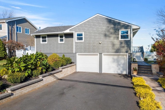 view of home's exterior with a garage