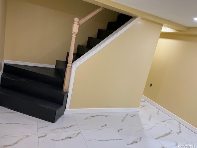 574 Lincoln St, Cedarhurst, NY 11516 - staircase with marble finish floors
