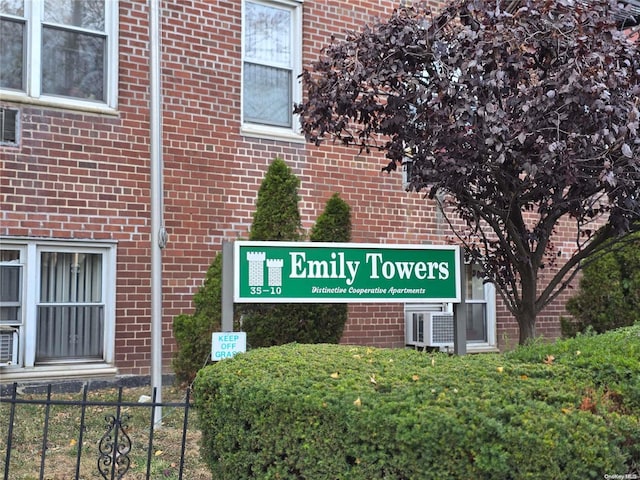 view of community sign