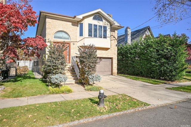 view of front facade with a garage