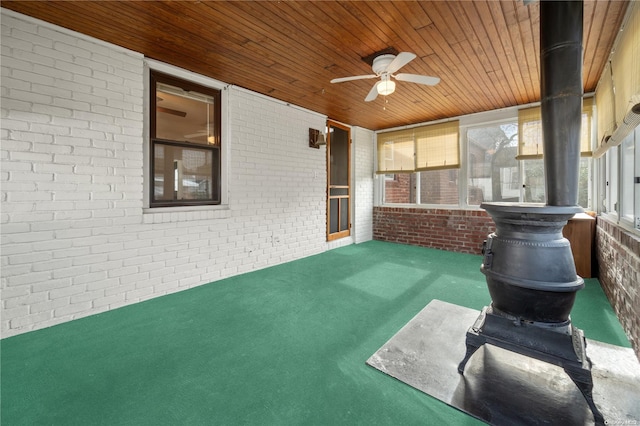 view of patio / terrace with ceiling fan